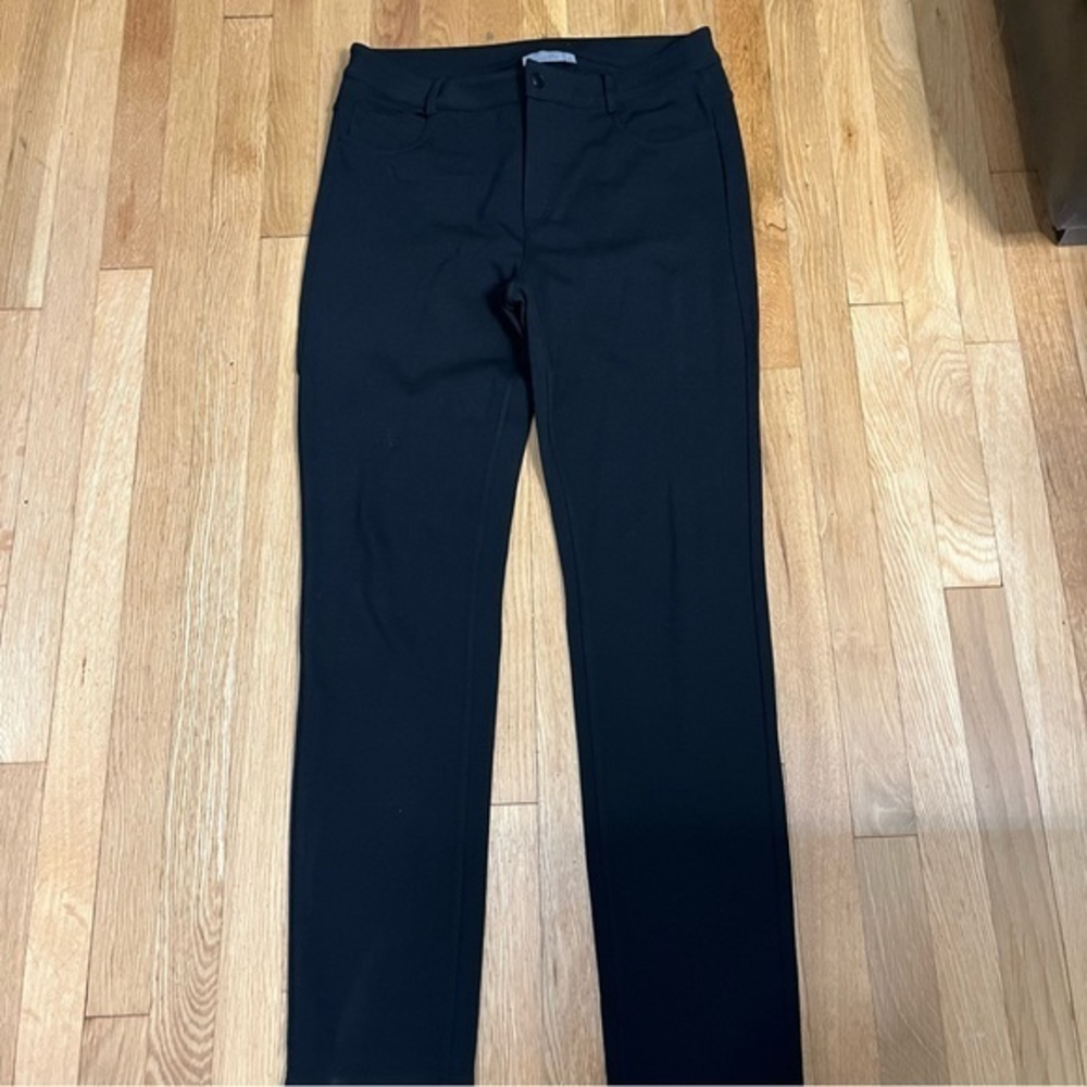 Athleta Straight Leg Button Zip Dress Pant‎ Black 8